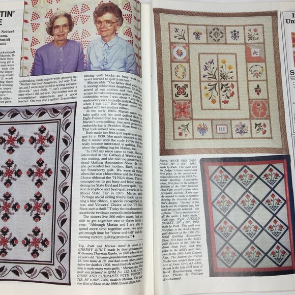 Quilters Newsletter Magazine Dec 1987 Issue No 197 Quilt Patterns Design Holly I - Picture 9 of 13